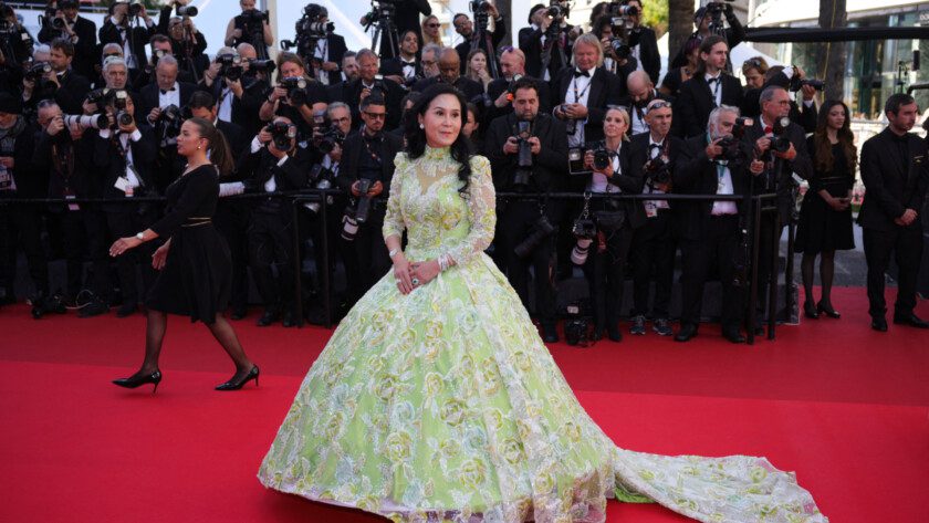 Jessica Chaijaya poses on the red carpet at the opening ceremony of the 79th Cannes Film Festival