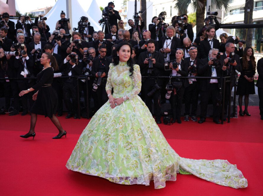 Jessica Chaijaya poses on the red carpet at the opening ceremony of the 79th Cannes Film Festival